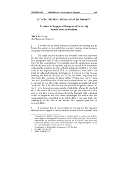 JUDICIAL REVIEW &ndash; FROM ANGST TO EMPATHY A Lecture to