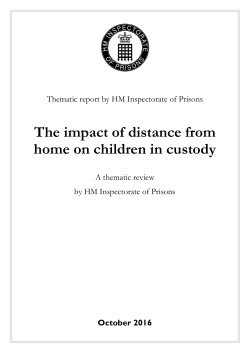 The impact of distance from home on children in custody
