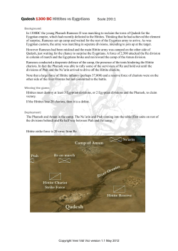Qadesh 1300 BC Hittites vs Eygptians