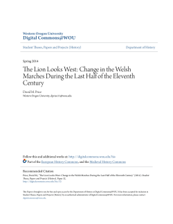 Change in the Welsh Marches During the Last Half of the Eleventh