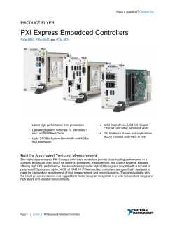 PXI Express Controllers Product Flyer