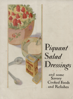 Piquant Salad dressings
