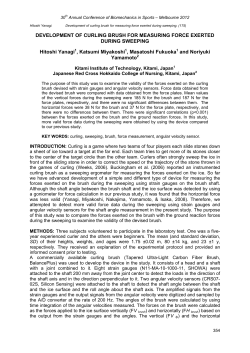 DEVELOPMENT OF CURLING BRUSH FOR MEASURING FORCE
