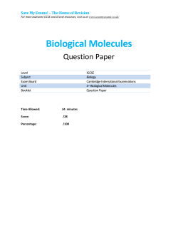 Biological Molecules