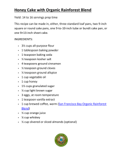 Honey Cake with Organic Rainforest Blend