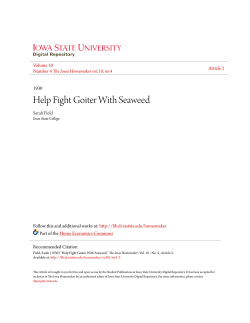 Help Fight Goiter With Seaweed