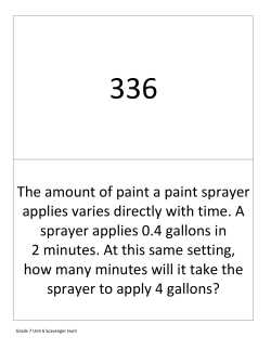 The amount of paint a paint sprayer applies varies directly with time