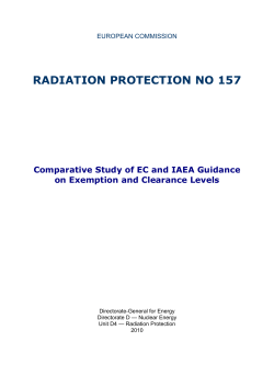 Comparative Study of EC and IAEA Guidance on Exemption and