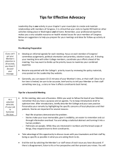 Tips for Effective Advocacy