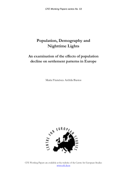 Population, Demography and Nighttime Lights