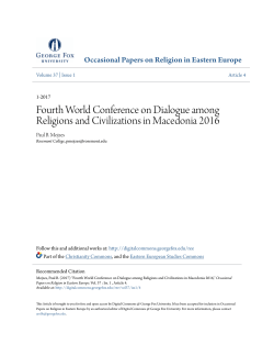 Fourth World Conference on Dialogue among Religions and