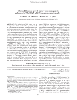 Effects of fibroblast growth factor 9 on steroidogenesis and control of