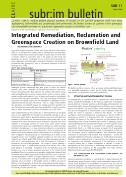 Integrated Remediation, Reclamation and Greenspace Creation on