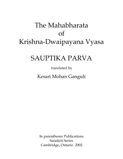 Sauptika Parva - York University