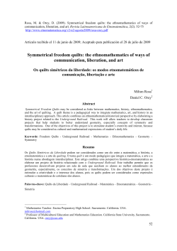 Symmetrical freedom quilts - Red Latinoamericana de Etnomatem&aacute;tica