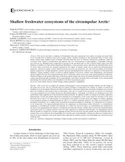 Shallow freshwater ecosystems of the circumpolar Arctic1