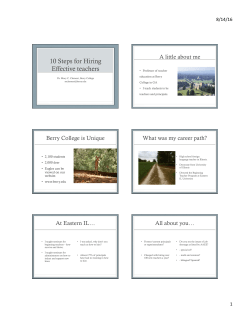 The Ten Steps for Hiring Effective Teachers