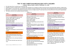 tips to help parents/guardians read with children