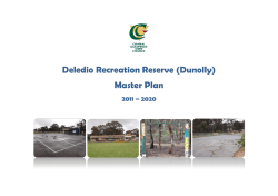 Deledio Recreation Reserve Master Plan 2011