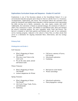 Explorations Curriculum Scope and Sequence