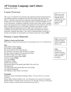 AP German Language and Culture