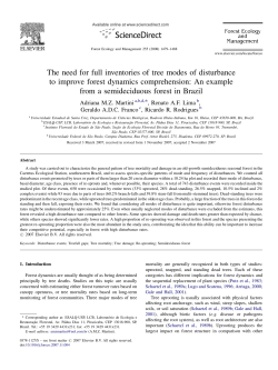 The need for full inventories of tree modes of - Esalq