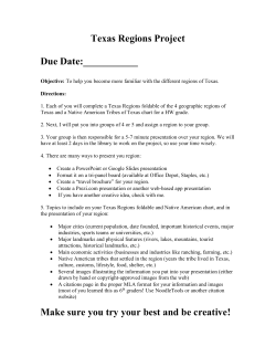 Texas Regions Activity