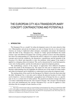 the european city as a transdisciplinary concept