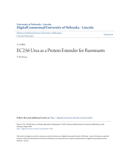 EC256 Urea as a Protein Extender for Ruminants