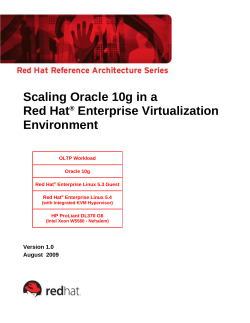 Scaling Oracle 10g in a Red Hat&reg; Enterprise Virtualization