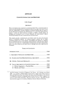 Constitutional Law and Rhetoric - Penn Law: Legal Scholarship