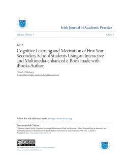 Cognitive Learning and Motivation of First Year Secondary School