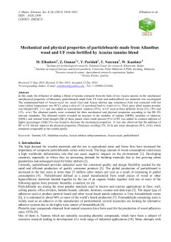 Mechanical and physical properties of particleboards made from