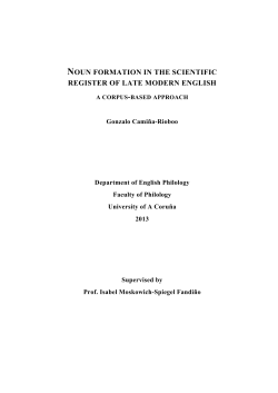 Noun formation in the scientific register of late modern english : a