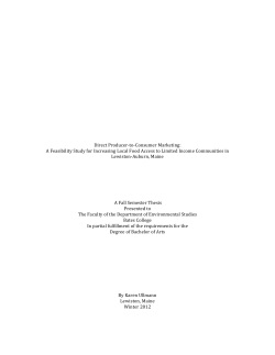 Direct Producer-‐to-‐Consumer Marketing
