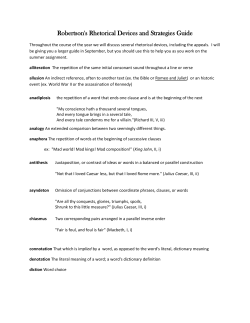Rhetorical Devices Guide