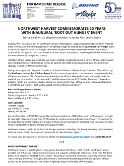 root out hunger - Northwest Harvest