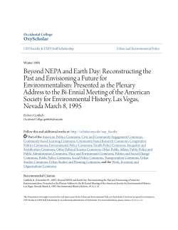 Beyond NEPA and Earth Day - OxyScholar