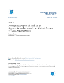 Propagating Degrees of Truth on an Argumentation