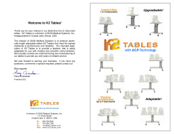 K2 Tables Product Catalog - Height Adjustable Ophthalmic Tables