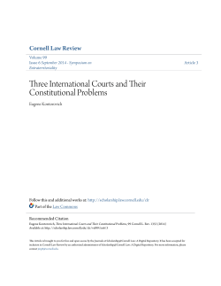 Three International Courts and Their Constitutional Problems