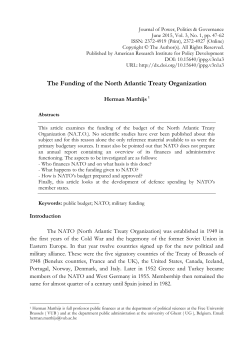 The Funding of the North Atlantic Treaty Organization