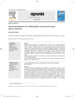 Immunomodulators for inflammation and muscle injury due to exercise