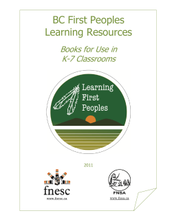 BC First Peoples Learning Resources