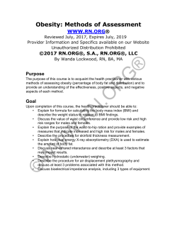 Obesity: Methods of Assessment