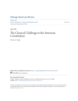 The Classical Challenge to the American Constitution