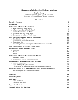 Framework for Indirect Potable Reuse