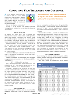 Applicator Training Bulletin: Computing Film