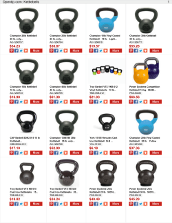Kettlebells 1 $34.23 $40.10 $19.09 $55.26 $15.67