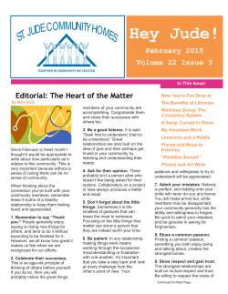 February 2015 - St. Jude Community Homes